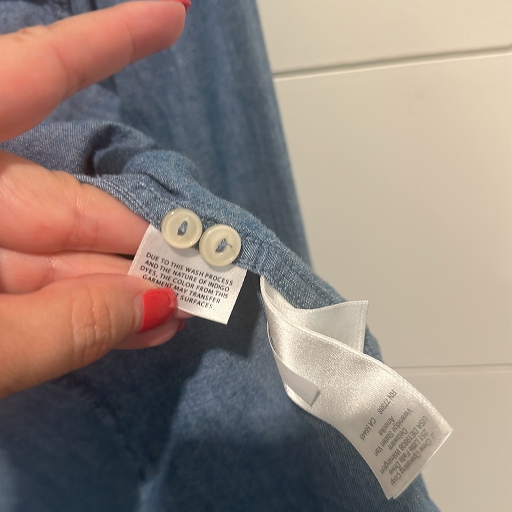 J Crew Tuxedo Style Denim Shirt - Picture 3 of 8